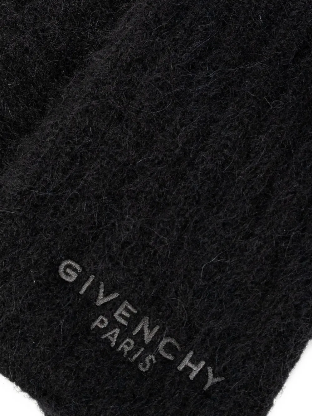 Givenchy logo-print fingerless gloves Zwart