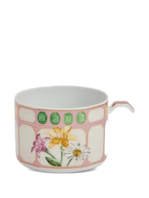 Rosenthal x Swarovski Idyllia floral-print tea cup and saucer