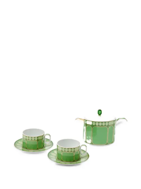 Rosenthal swarovski x rosenthal signum geometric-print tea set