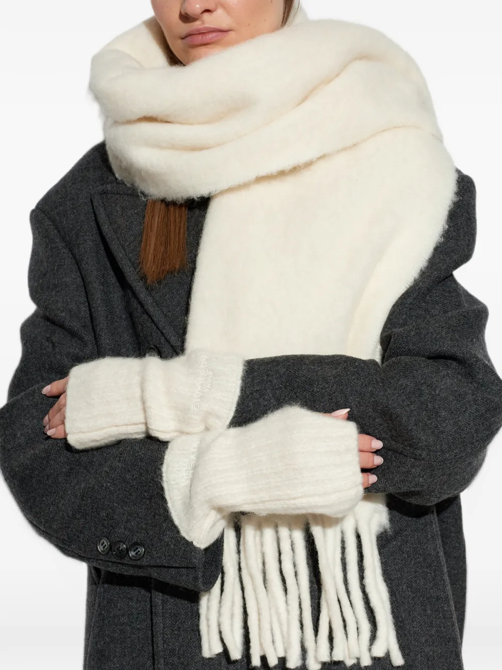 Givenchy fingerless gloves Beige