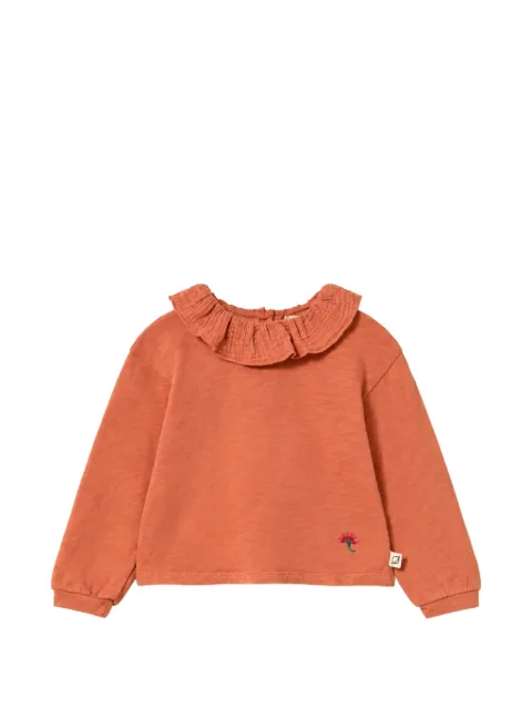 Cozmo Clara ruffled-collar T-shirt