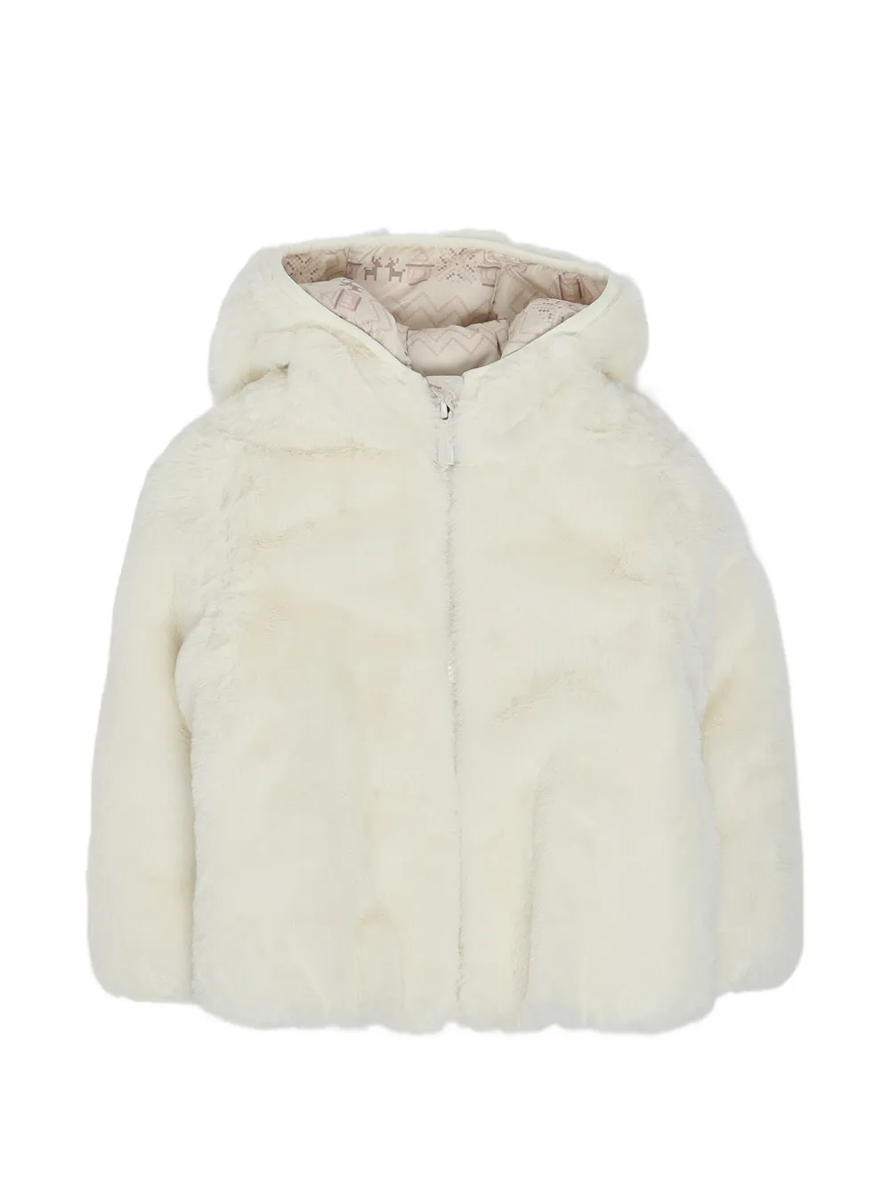 Colmar Kids faux-fur hooded jacket - Toni neutri