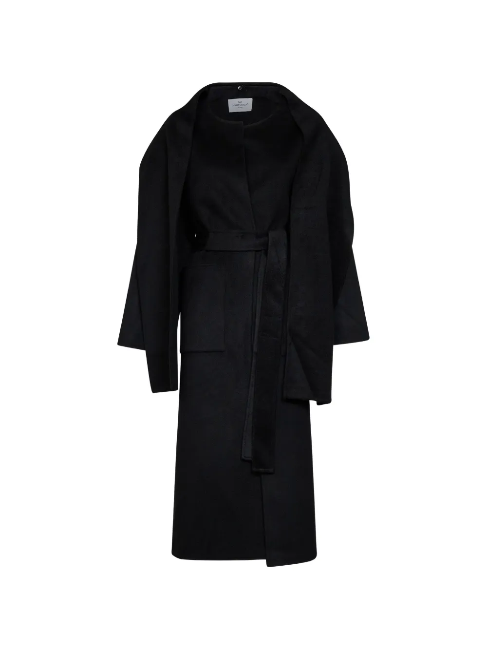 THE DYNAMIS STUDIO belted shawl-collar coat - Nero