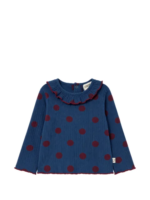 Cozmo Ayana polka-dot long-sleeve T-shirt