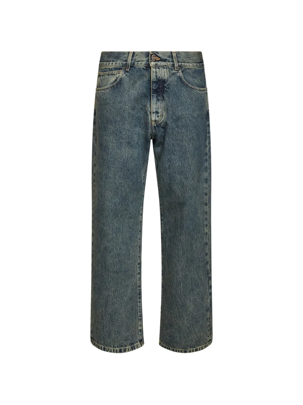 Costumein washed straight-leg jeans - Blu