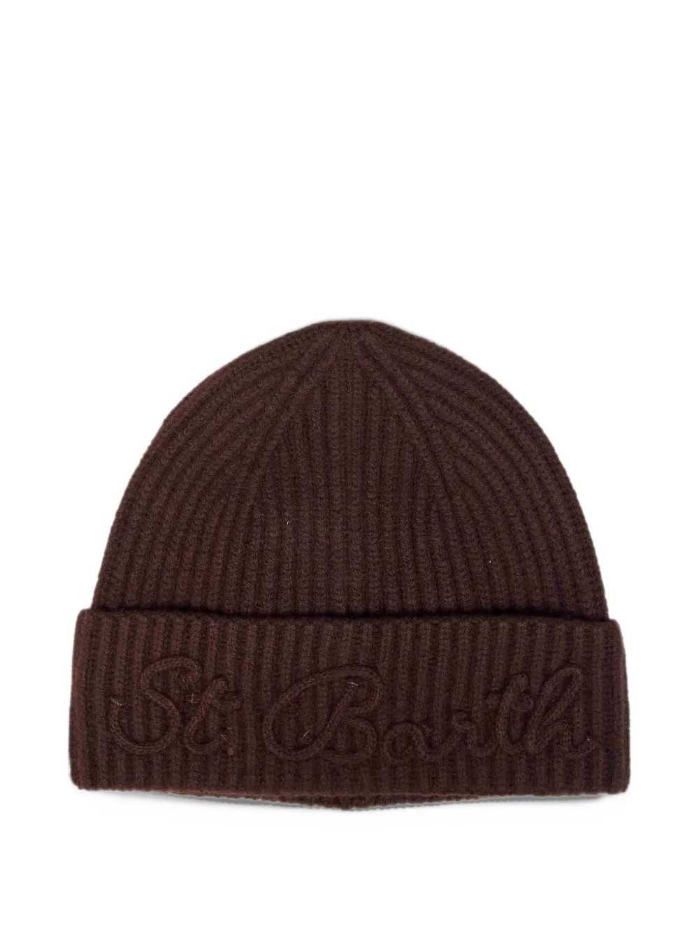 MC2 Saint Barth alpaca-wool-blend beanie with logo embroidered Bruin
