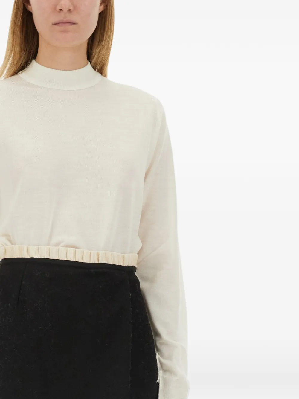 Maison Margiela high-neck wool sweater Beige