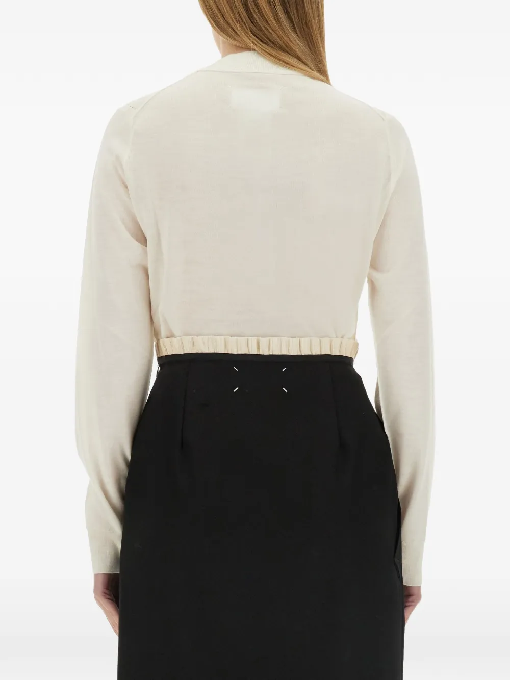 Maison Margiela high-neck wool sweater Beige