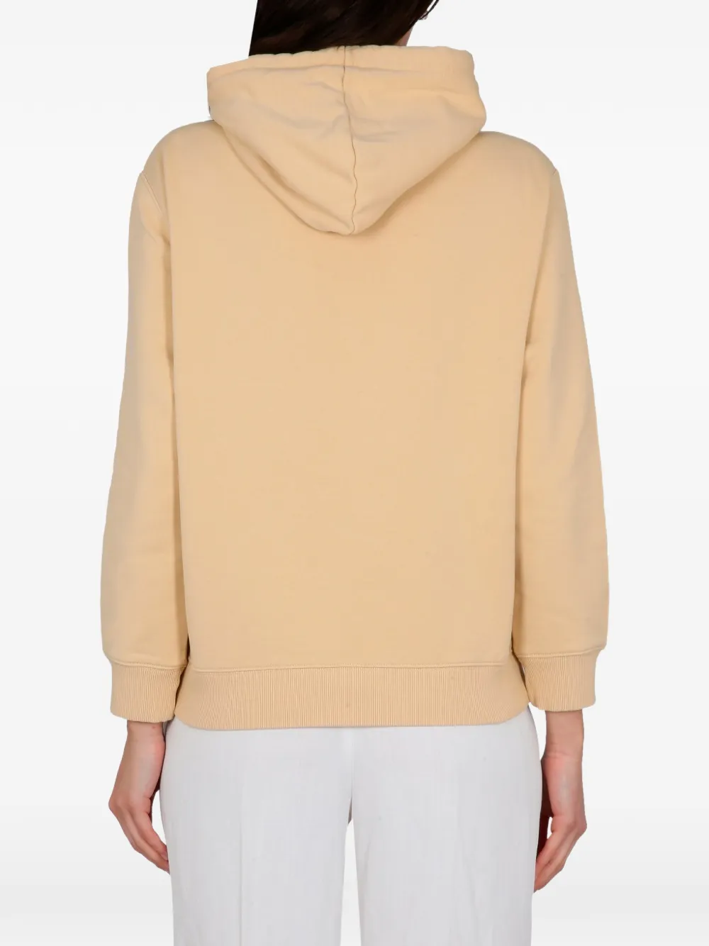 Lanvin logo-embroidered hoodie Beige