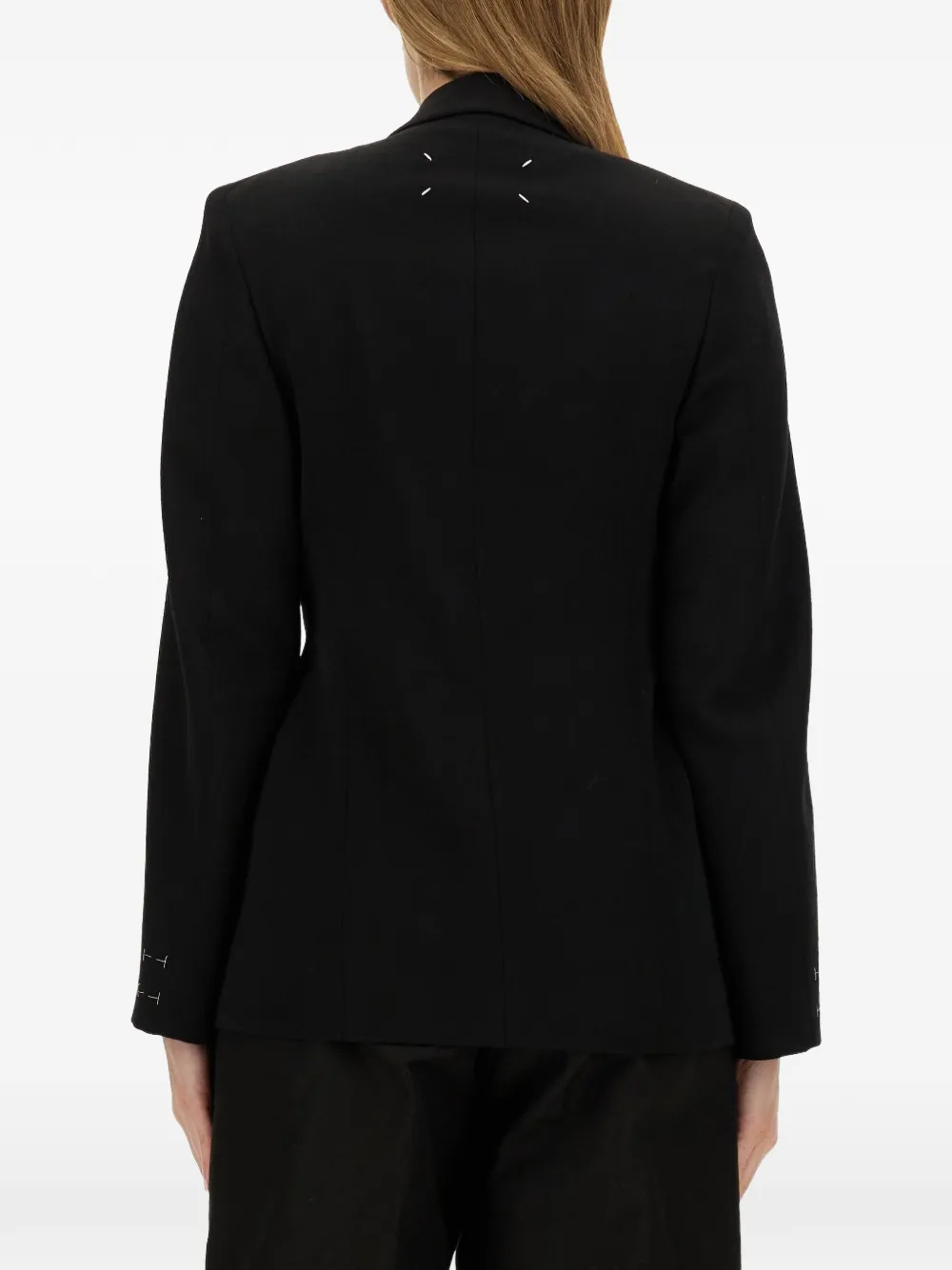 Maison Margiela double-breasted wool jacket Zwart