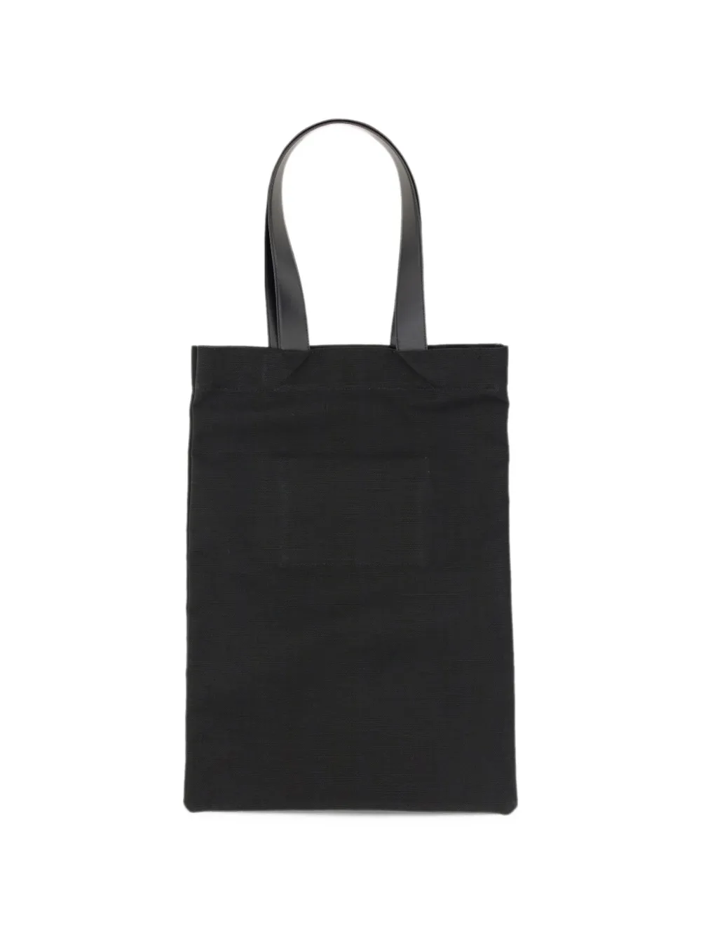 Jil Sander logo-print leather-handle tote bag Zwart