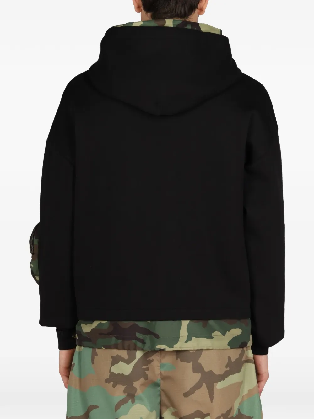 Dolce & Gabbana camouflage-print patch hoodie Zwart