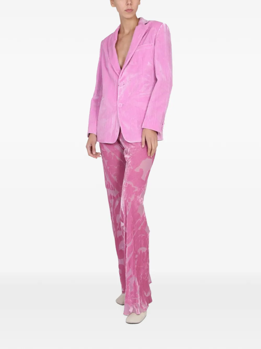 ETRO paisley-patterned notched-lapels jacket Roze