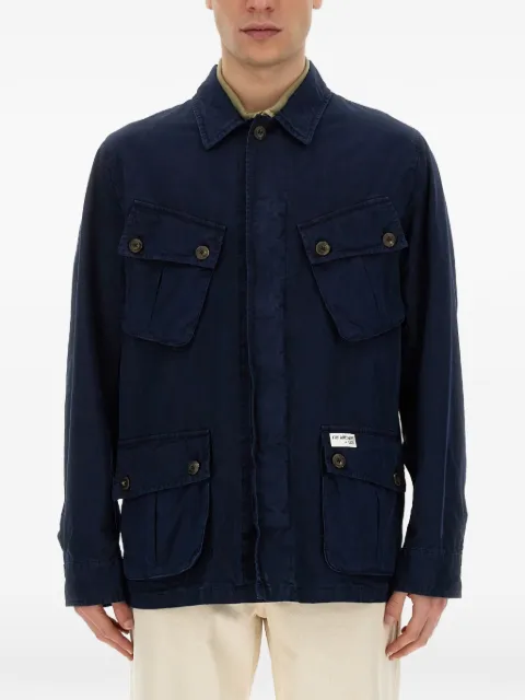 Fay patch-pocket military jacket