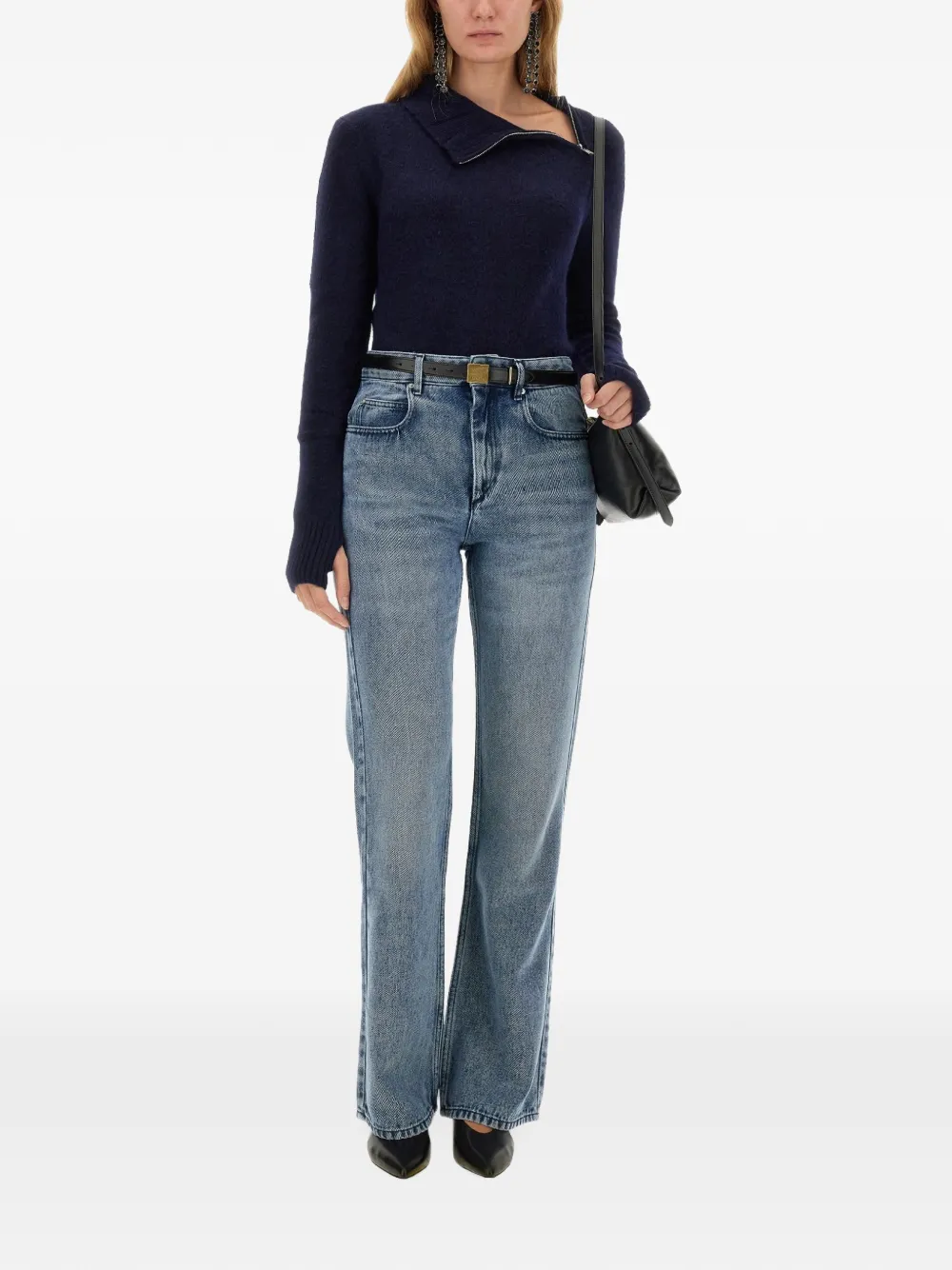 ISABEL MARANT Odelle zip-detail sweater Blauw