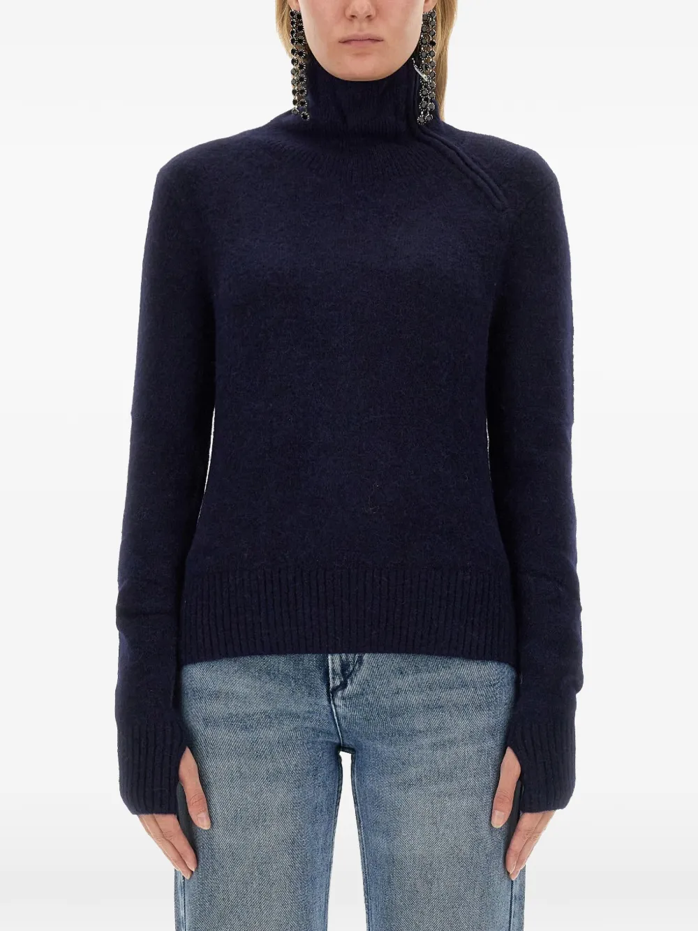 ISABEL MARANT Odelle zip-detail sweater Blauw