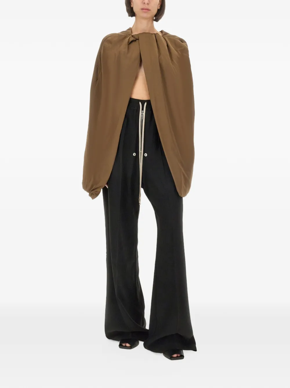 Rick Owens upholstered-hood top Bruin