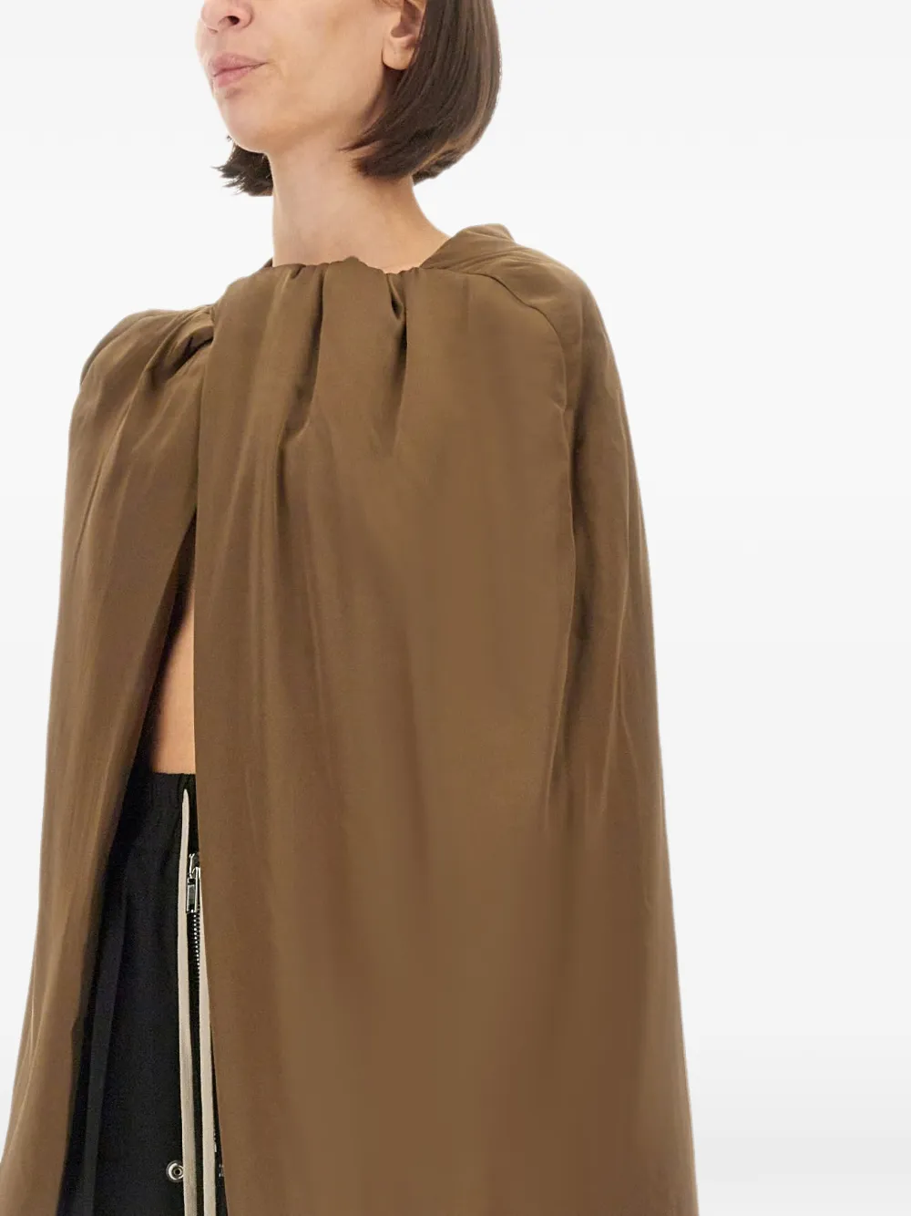 Rick Owens upholstered-hood top Bruin