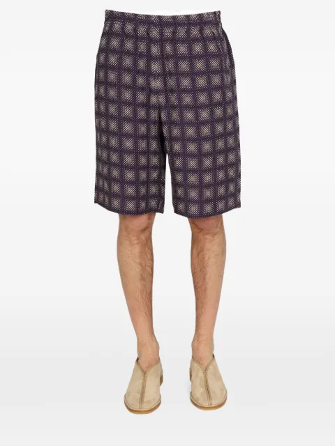 Needles check-print shorts