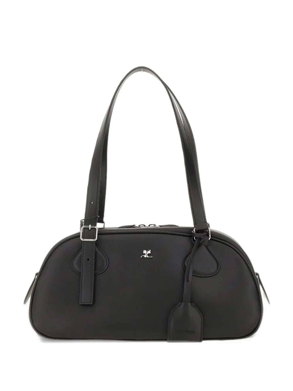 Courrèges logo-plaque shoulder bag - Nero