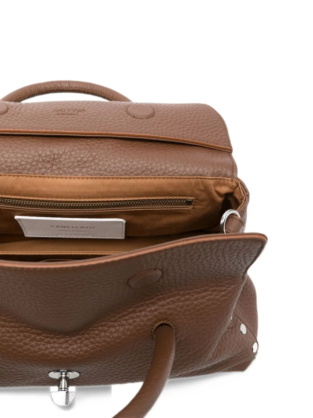 Zanellato s Dotta studded shoulder bag Bruin