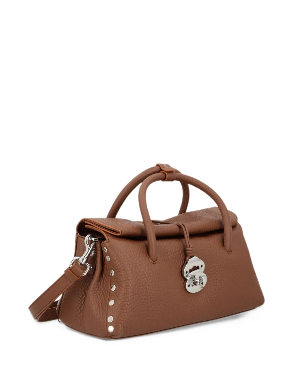 Zanellato s Dotta studded shoulder bag Bruin