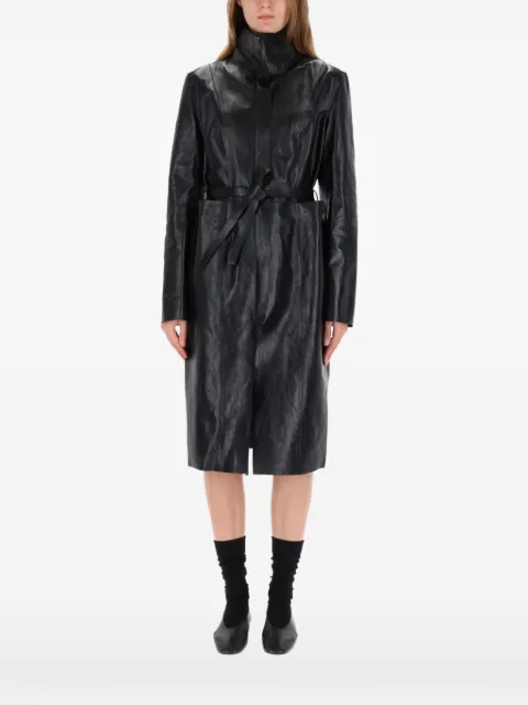 OUR LEGACY belted leather coat
