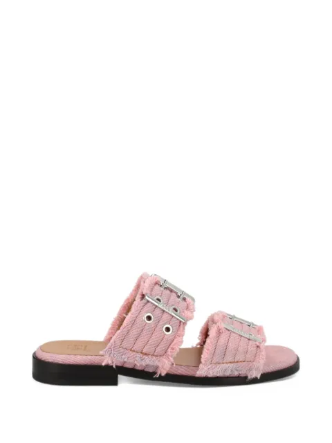 GANNI pink organic cotton flats