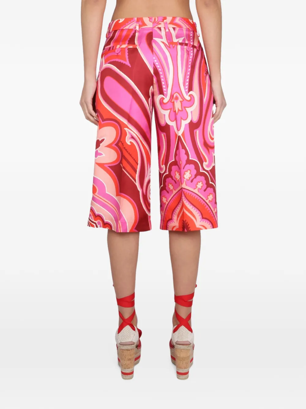 ETRO all-over graphic-print shorts Roze