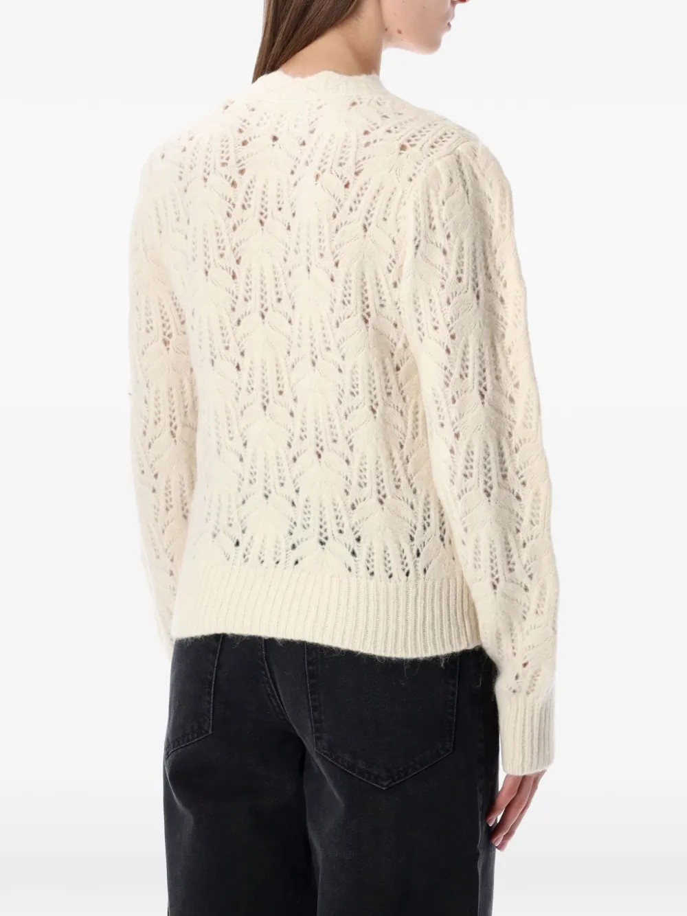 ISABEL MARANT Celestine open-knit sweater Beige