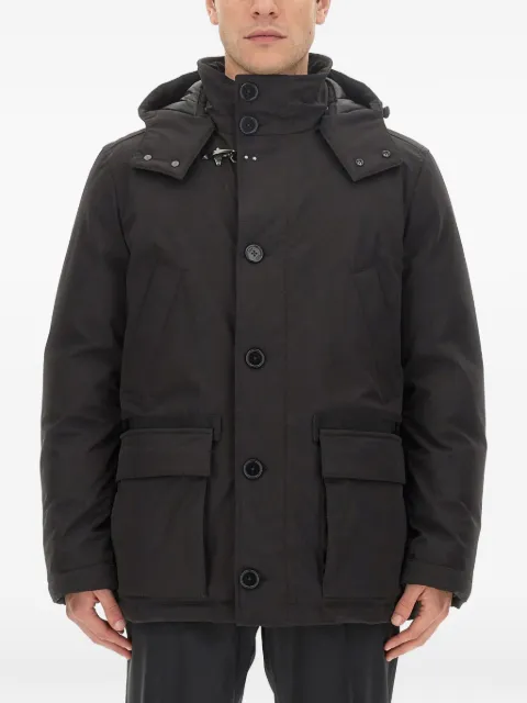 Fay hooded button-up padded jacket