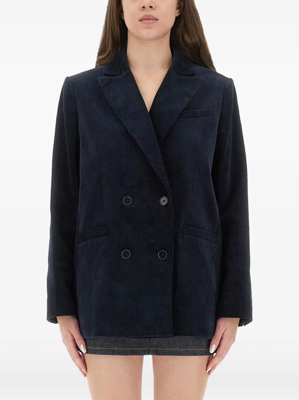 A.P.C. corduroy blazer Blauw