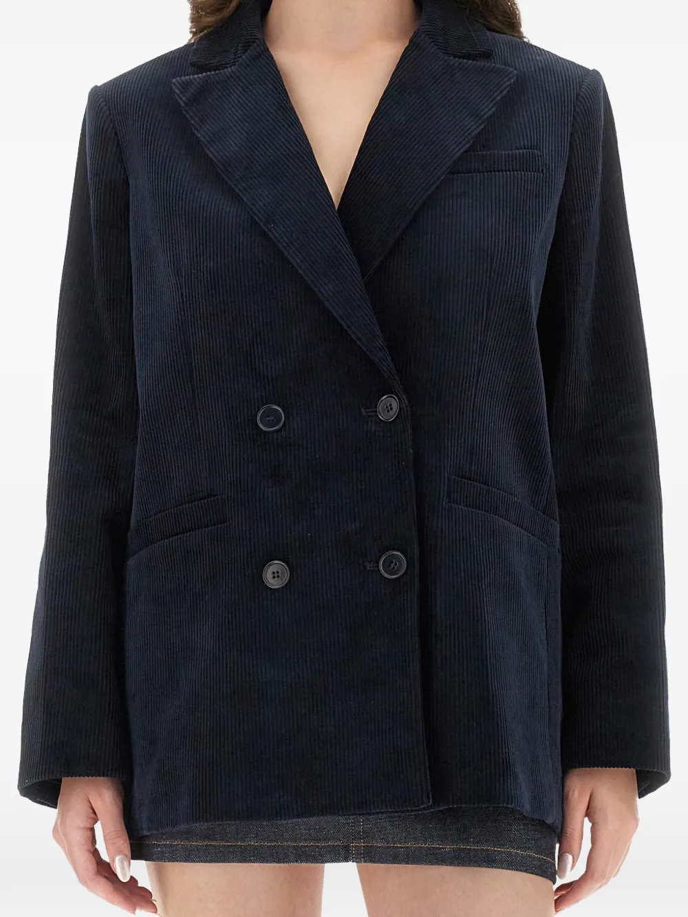 A.P.C. corduroy blazer Blauw