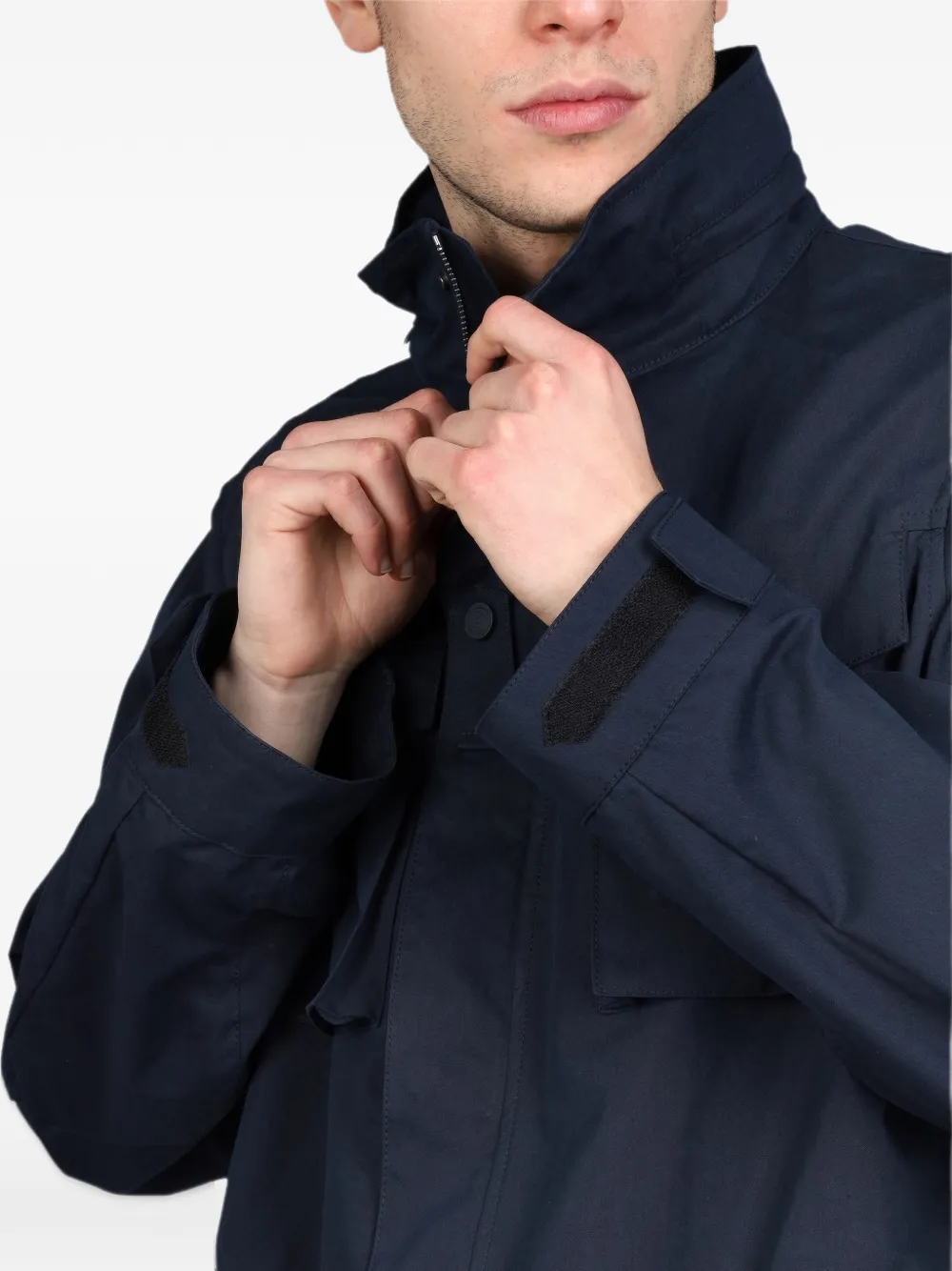 Lardini high-neck utility parka Blauw