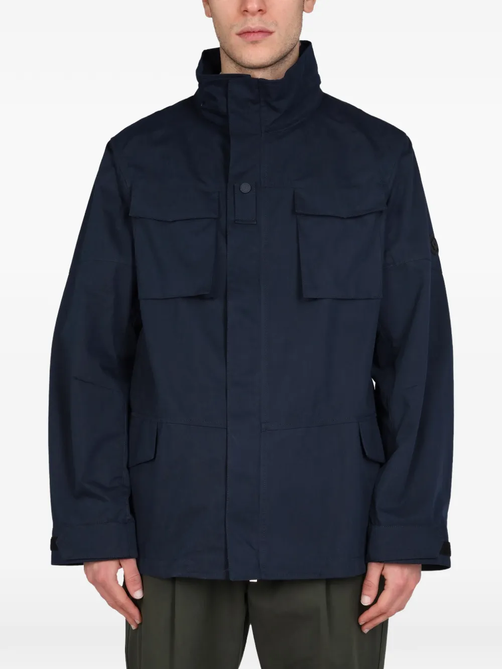 Lardini high-neck utility parka Blauw