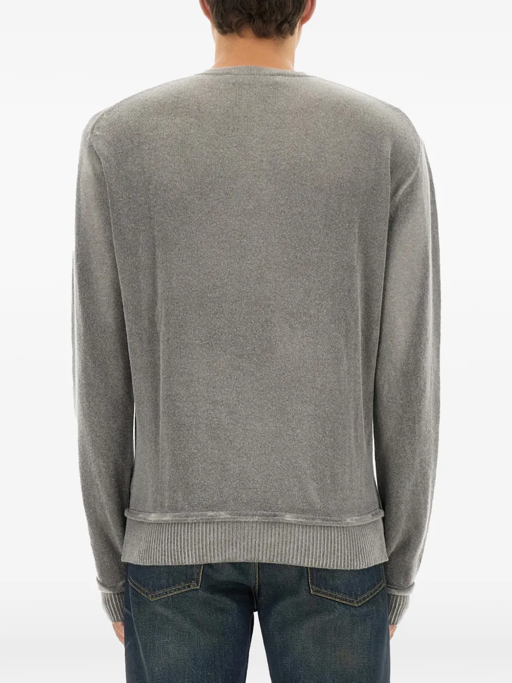 OUR LEGACY V-neck spray-dyed sweater Grijs