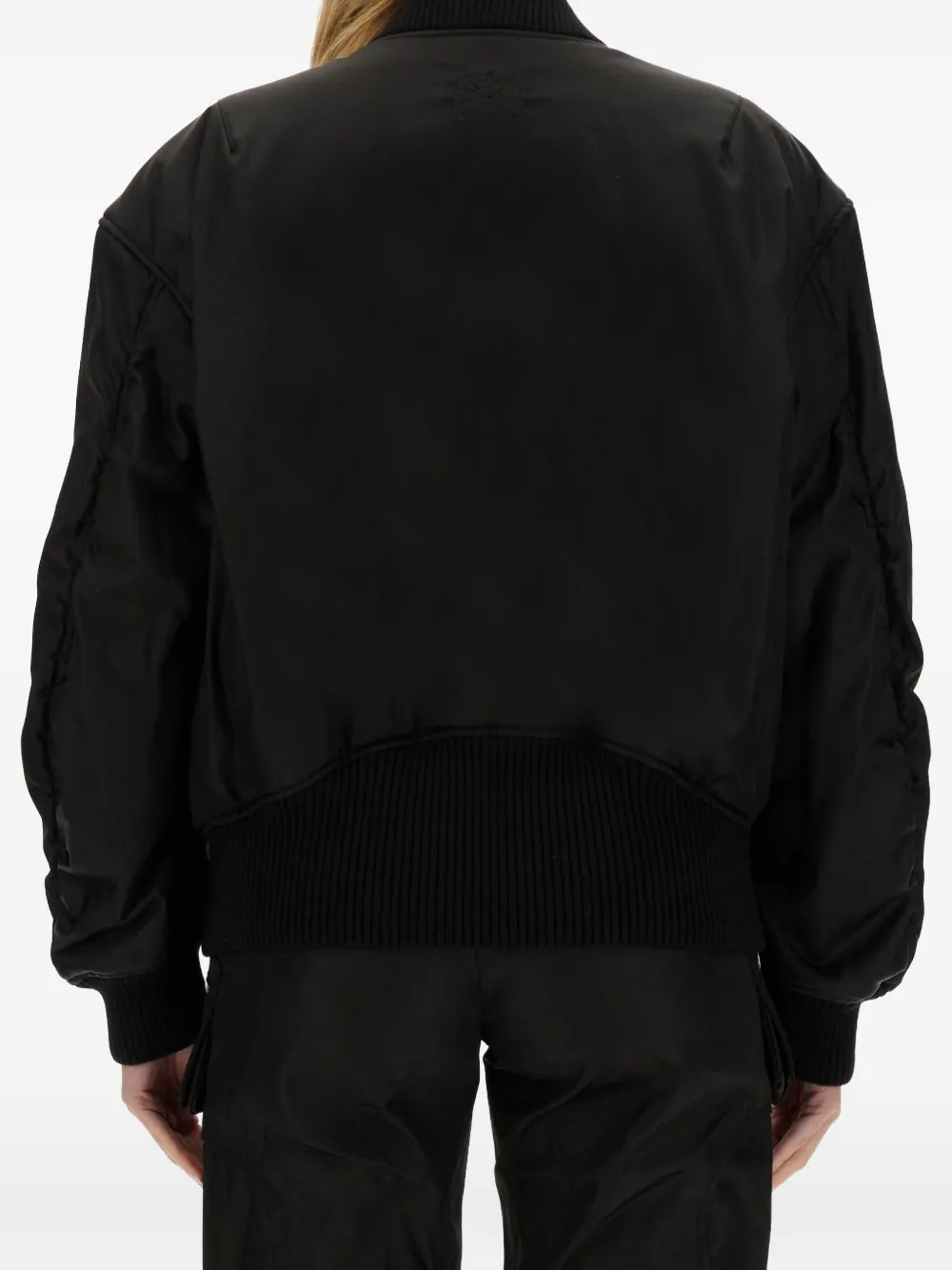 Off-White zip-up bomber jacket Zwart