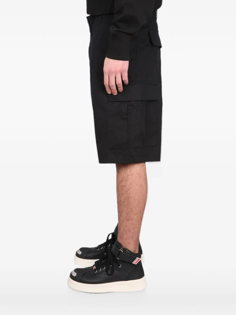 Kenzo cotton cargo shorts Zwart