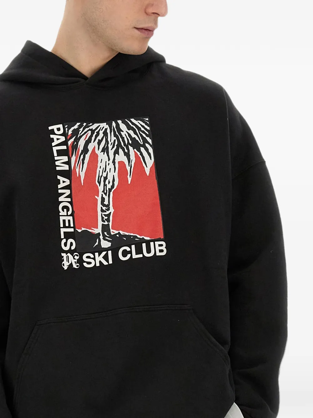 Palm Angels Palms Ski Club katoenen hoodie Zwart