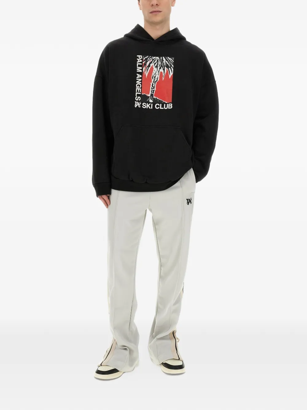 Palm Angels Palms Ski Club katoenen hoodie Zwart