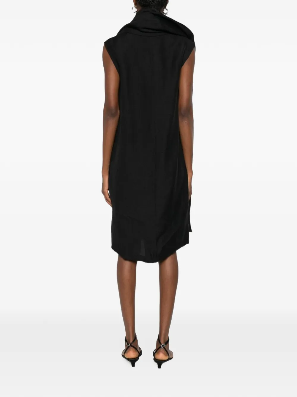 TOTEME scarf midi dress Zwart