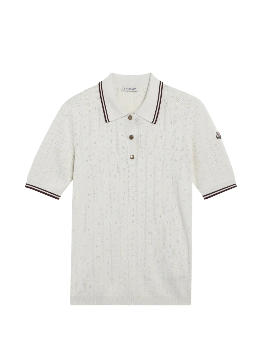 Moncler cotton polo shirt Beige