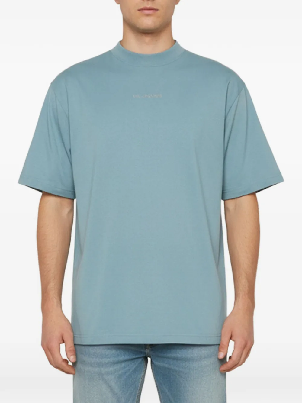 Balenciaga Pre-Owned logo-embroidered oversized T-shirt - Blue
