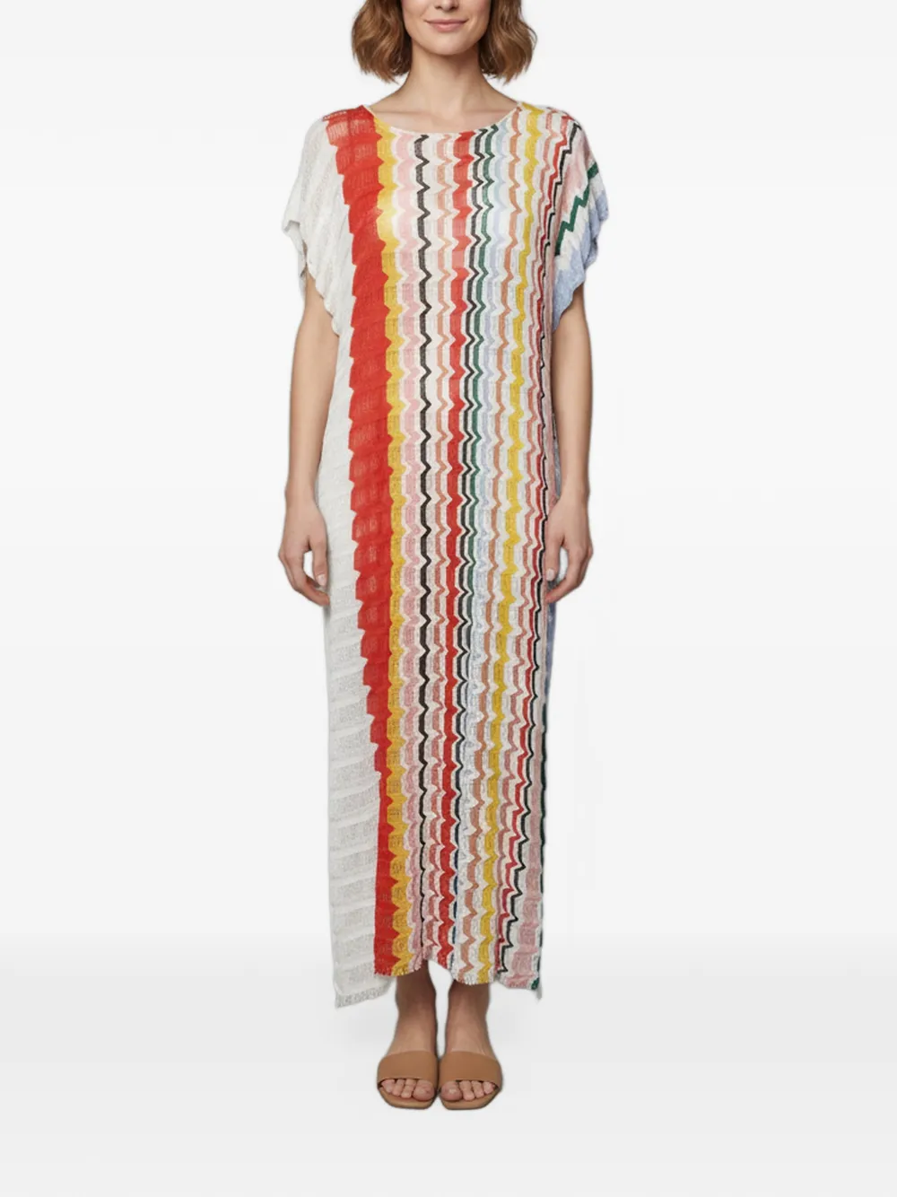 Missoni Pre-Owned stripe open-knit beach cover-up - Multicolour