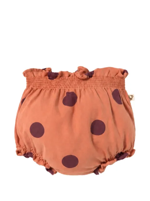 Cozmo Rut polka-dot ruffled shorts