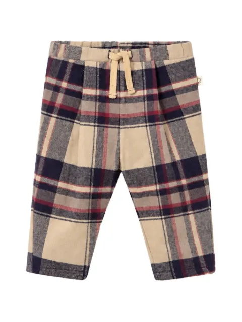 Cozmo Kobe check drawstring trousers