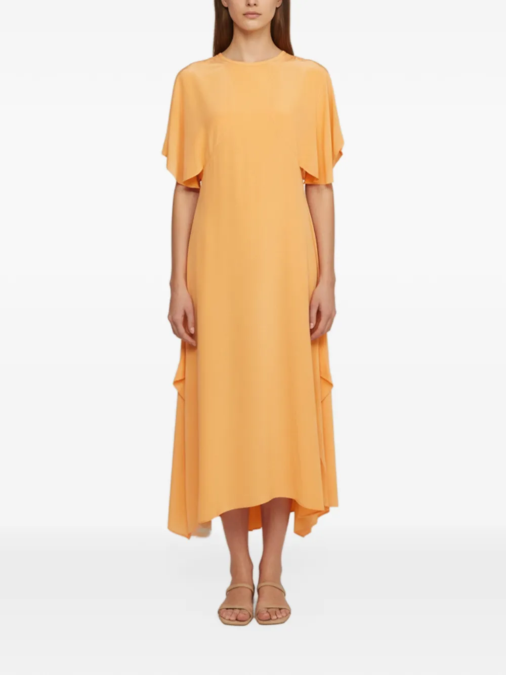 Stella McCartney Pre-Owned round-sleeve midi dress - Orange