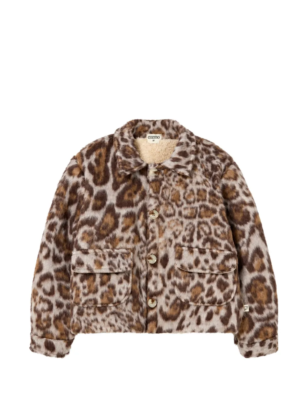 Cozmo Riga leopard-print faux-fur jacket - Marrone