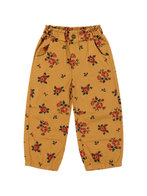 Cozmo Atenas floral-print ruffled-waist trousers