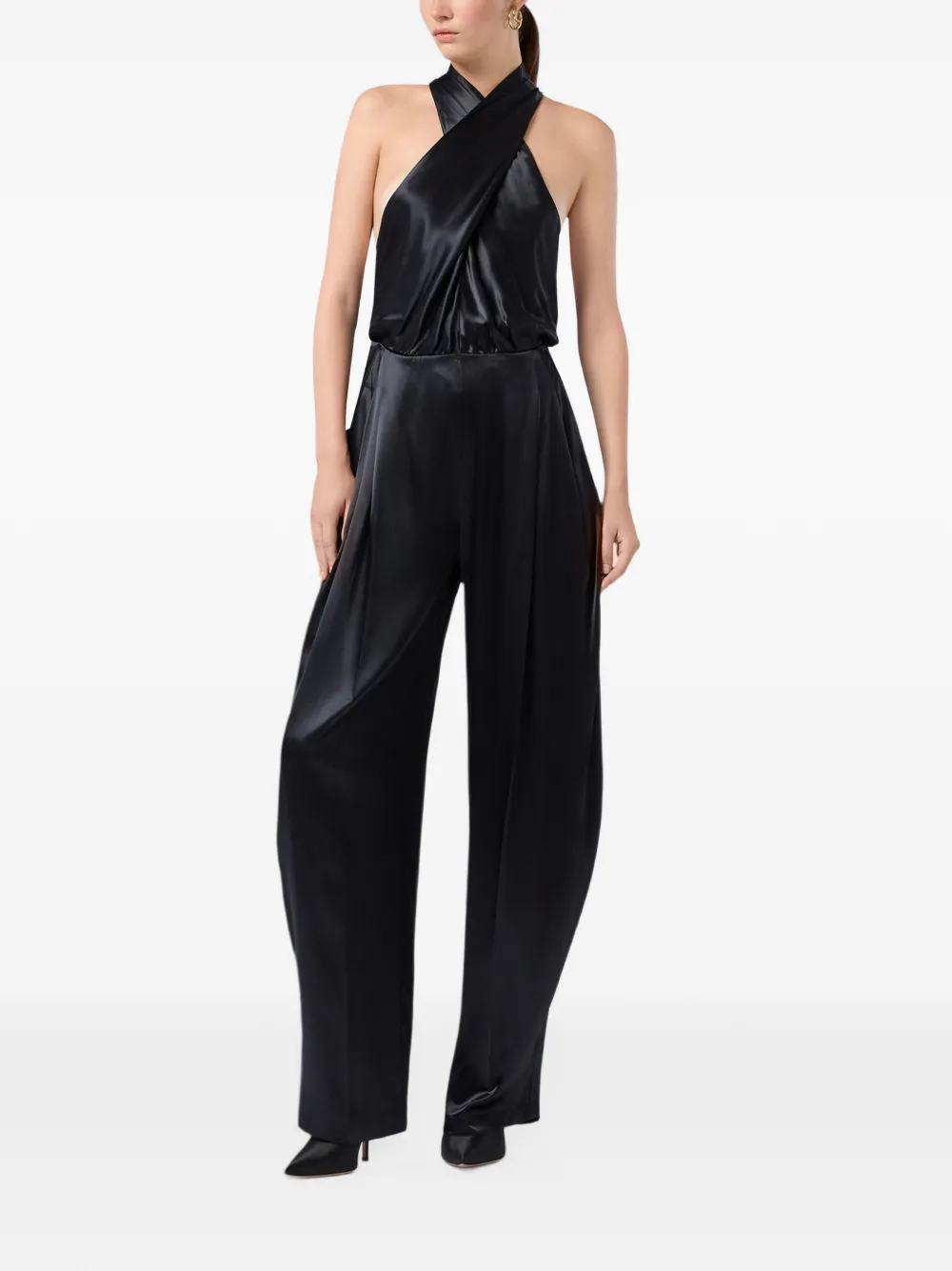THE ANDAMANE Zeyne halterneck jumpsuit Zwart